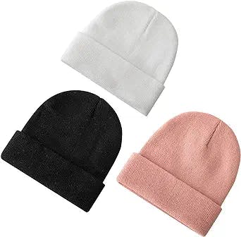 PLIOPYIK Child Beanie Hat Knit Warm Hats for Toddler Child Kids Girls Boys 24-120Months