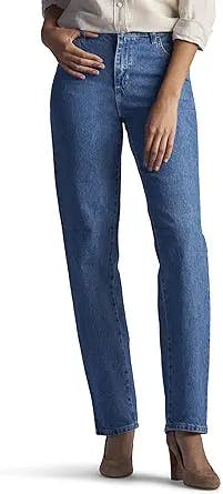 Lee Women's Misses Relaxed Fit All Cotton Straight Leg Jean