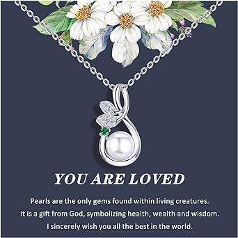 BELLNA Mothers Day Gifts Pearl Necklace for Women Natural Freshwater Pearl with 925 Sterling Silver Single Pearl Pendant Necklace Gift for Mom Wife Her from daughter son