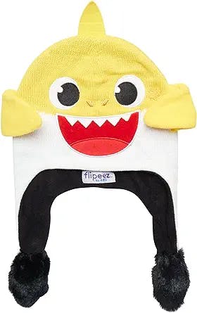 Nickelodeon Flipeez Boys' Winter Hat - Fleece Lined 3D Flip Beanie with Ear Flaps: Baby Shark, Paw Patrol (Age: 4-7)