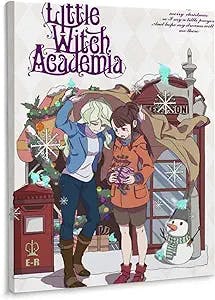 Anime Posters Little Witch Academia Poster (2) Posters for Room Aesthetic 90s Wall Art Paintings Canvas Wall Decor Home Decor Living Room Decor Aesthetic 16x20inch(40x51cm) Frame-Style