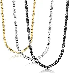 Steppin' Up Your Y2K Game: Jstyle 3Pcs 3mm Curb Cuban Link Chain Review