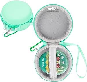 MGZNMTY Hard Travel Case for Tamagotchi Pix Virtual Pet Sky and Floral (Only Case) (Green)