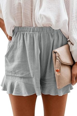 Linen-Bound and Loving It: CNFUFEN Summer Lounge Shorts for Women