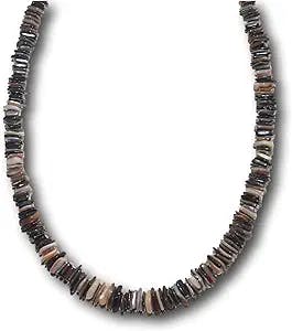 Rock Your 90s Look with Native Treasure's Mixed Brown Chips Puka Shell Neck