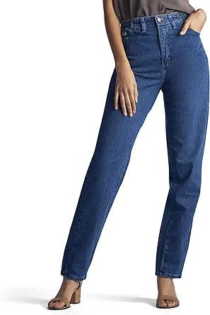 Lee Women's Relaxed-fit Side Elastic Tapered-leg Jean