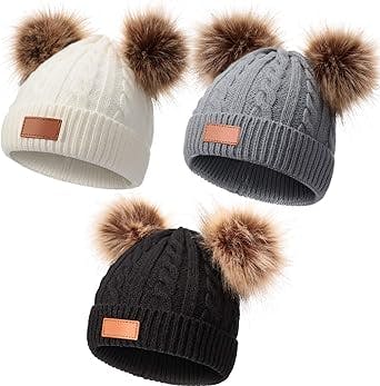 Pom Pom Pals: A Review of the Kids Winter Pompom Hat Knitted Ski Beanie Hat