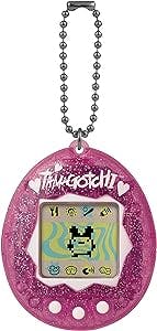 Tamagotchi 42882 Bandai, Gen 2, Pink Glitter Shell with Chain-The Original Virtual Reality Pet