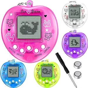 3 Pcs Virtual Pets Keychain Virtual Electronic Digital 168 Pets Keychain Easter Game Keyring Retro Handheld Game Machine Nostalgic 90s Toy for Boys Girls Party Favor Random Color (Classic Color)