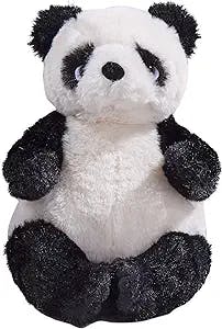 DILLY DUDU Panda Bear Plush, Stuffed Animal, Plush Toy, Gifts for Kids, 8inches(White/Black)