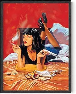 HAUS AND HUES Framed Old Movie Posters - Indie Room Decor Posters for 90s Room Aesthetic, Classic Movies Posters, Movie Poster Framed, Movie Poster Framed, Vintage Movie Poster (Framed Black, 12x16)