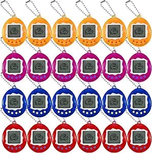 Lewtemi 24 Pieces Virtual Pet Keychains: A Nostalgic 90s Toy That Will Brin