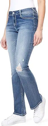 WallFlower Women's Feisty Curvy Skinny Low Rise Insta Stretch Juniors Jeans