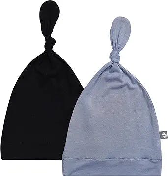 KYTE BABY Bamboo Rayon Baby Beanie Hats Soft Knotted Caps - 2 Pack