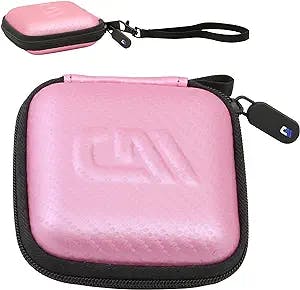 CASEMATIX Pink Travel Case Compatible with Tamagotchi On Interactive Virtual Pet Game, Includes Travel Case with Wrist Strap Only
