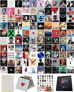 unique america 150 Pcs | Posters Wall Collage Kit, Album Cover Posters, Posters for Room, Music Posters, Band Posters, Rapper Posters, Wall Posters, Posters for Bedroom 6x6 ” 100 Print + 50 Stickers