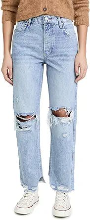 Free People Women's Tapered Baggy Boyfriend Jeans
