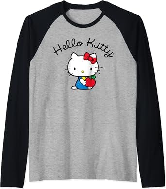 Hello Kitty Retro Logo Raglan Baseball Tee